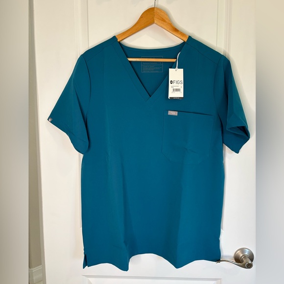 Figs Pacific Blue Catarina One Pocket Scrub Top Size XL NWT - Picture 2 of 8